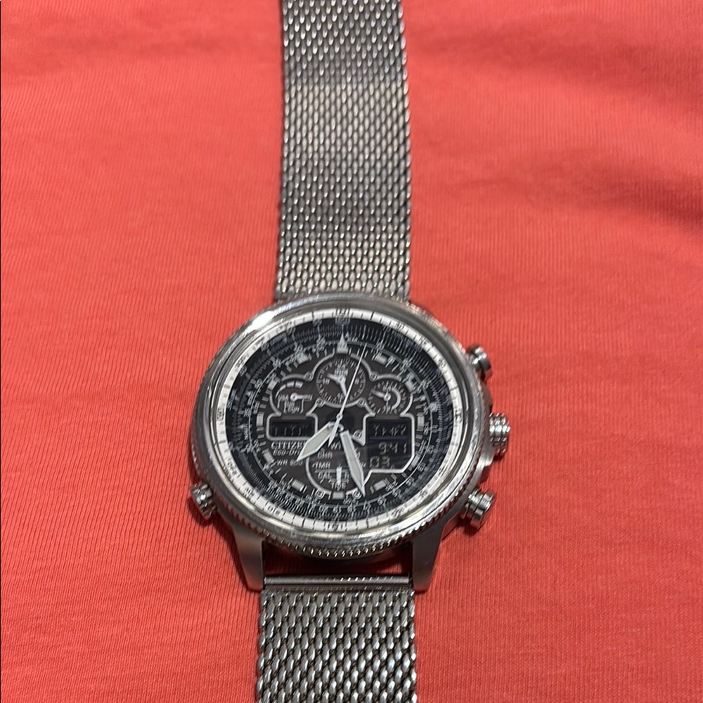 Silver Mesh Strap Watch